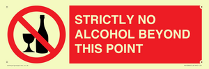 STRICTLY NO ALCOHOL BEYOND THIS POINT